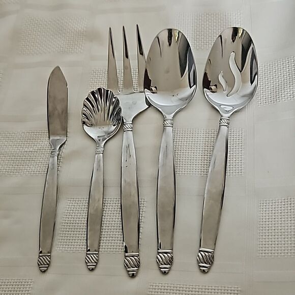 Onieda 5 Pieces Stainless Steel Serving Set 18/10 Silver - Picture 16 of 16